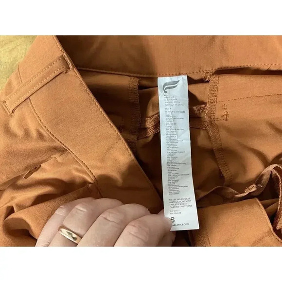 Fabletics Only Pants Mens Size Small Classic Fit Burnt Orange Performance - Picture 4 of 9